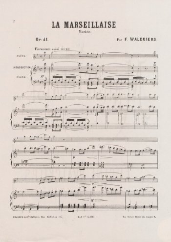 La Marseillaise, variations Partitions gratuites